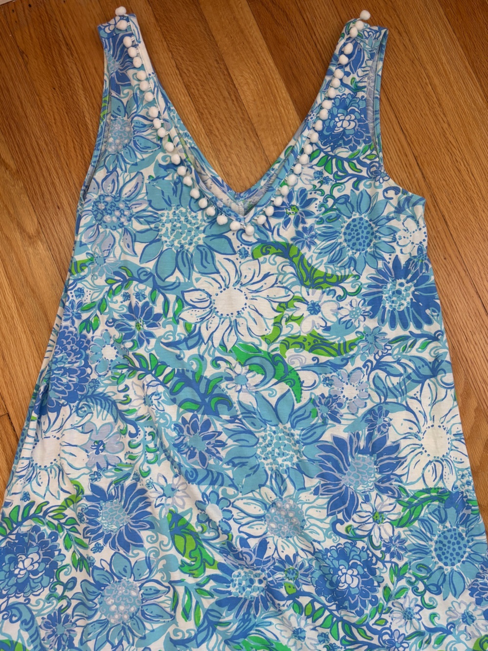 Lilly Pulitzer Women’s Blue, White & Green Floral Dress - Picture 2 of 3